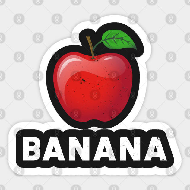 Banana Apple Fake News - Fake News - Sticker