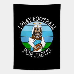 I Play Football For Jesus Tapestry