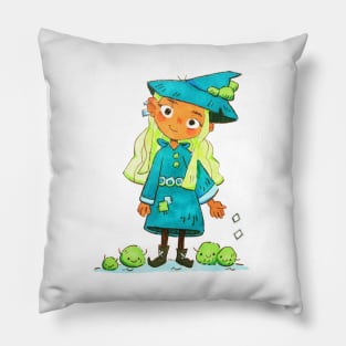 Marimo Moss Witch Pillow