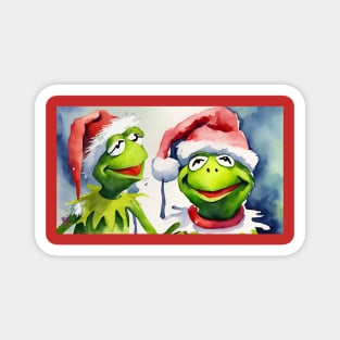 Christmas Kermit Magnet