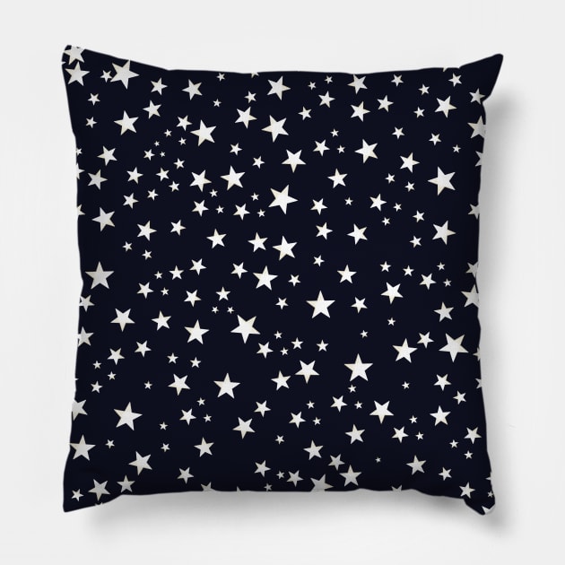 Shining golden and white colored stars Pillow by GULSENGUNEL