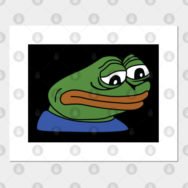 Sadge Emote Sadge Posters And Art Prints Teepublic The emote is commonly used as a reaction to convey sadness or depression in chats on twitch, but also. teepublic