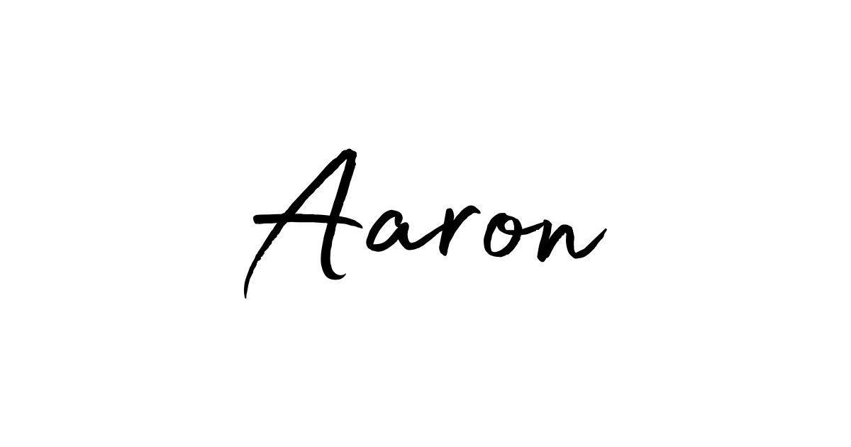 Aaron Name Calligraphy - Aaron - Sticker | TeePublic