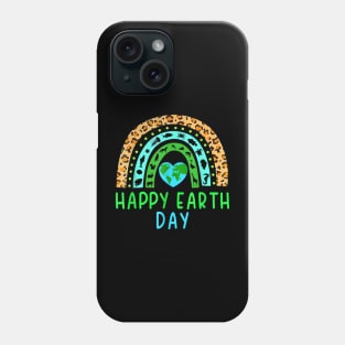 Happy Earth Day Cute Rainbow Earth Lover Men Women Kids Phone Case