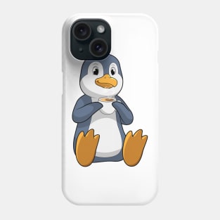 Penguin with Coffee Cup Phone Case