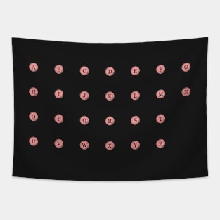 Pink Type Keys Tapestry