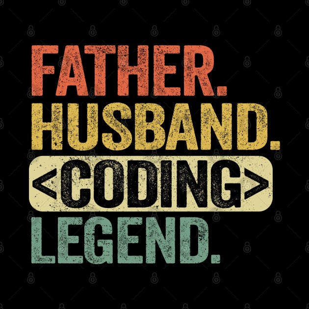 Father Husband Coding Legend Father's Day Gift Web Developer Programmer by Kuehni