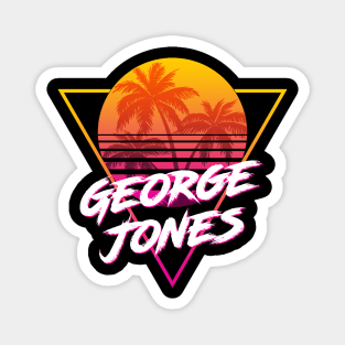 George Jones - Proud Name Retro 80s Sunset Aesthetic Design Magnet