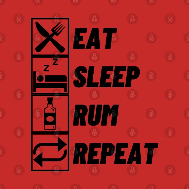 Eat Sleep Rum Repeat by Qkibrat