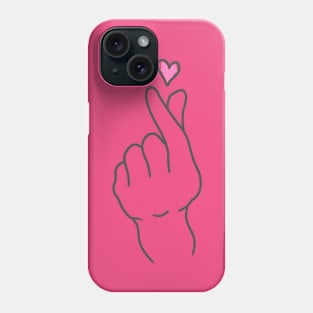 K-Pop Heart fingers - Korean for I LOVE YOU Phone Case