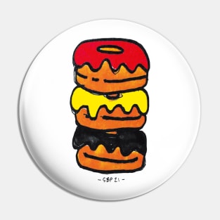 Three Doughnuts Pin