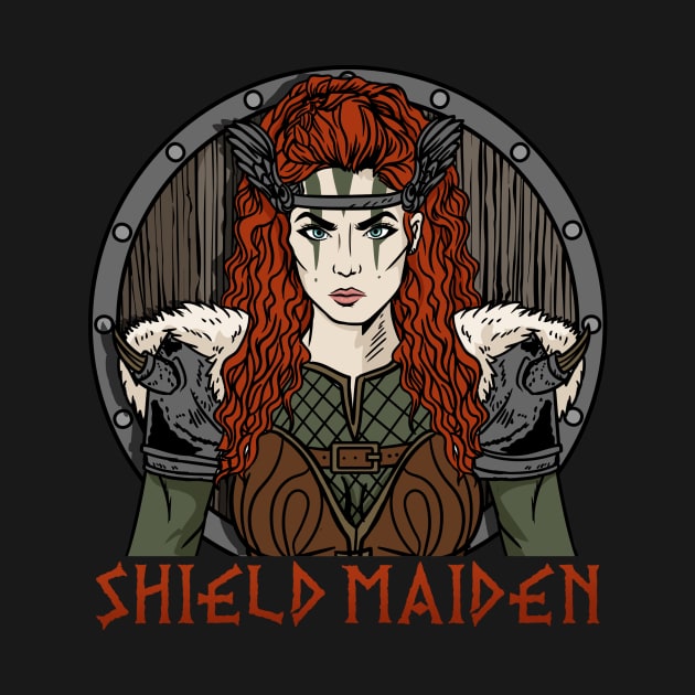 Viking Shield Maiden - Norse Mythology Gift by biNutz