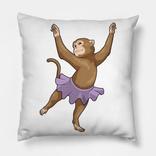 Monkey Ballerina Ballet Dance Pillow