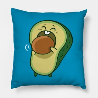 Avocado eating the bone Pillow