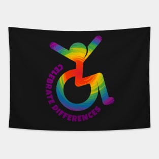 Celebrate Differences - Wheelchair Icon Tapestry