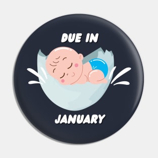 Due in January Mom to Be Gift Pin