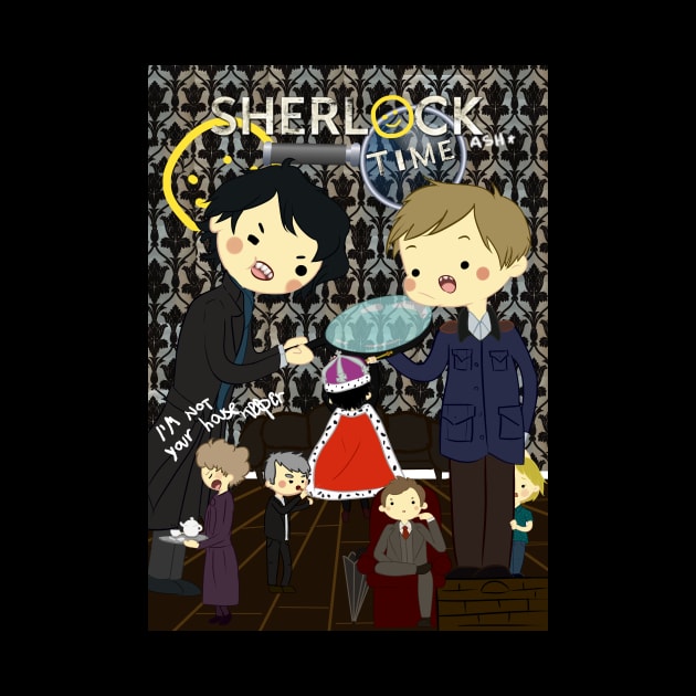 Sherlock Adventure Time Fan Art by Ash_Illustration