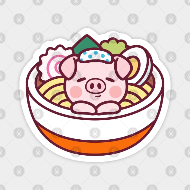 Tonkotsu Ramen Kawaii Magnet by kudasai