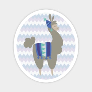 Winter Llama Magnet