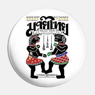 Shadow Puppet Muay Thai Fight Pin