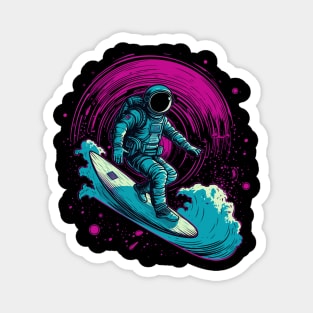 Surfing Astronaut Space Gifts Science Gifts Funny Space Magnet