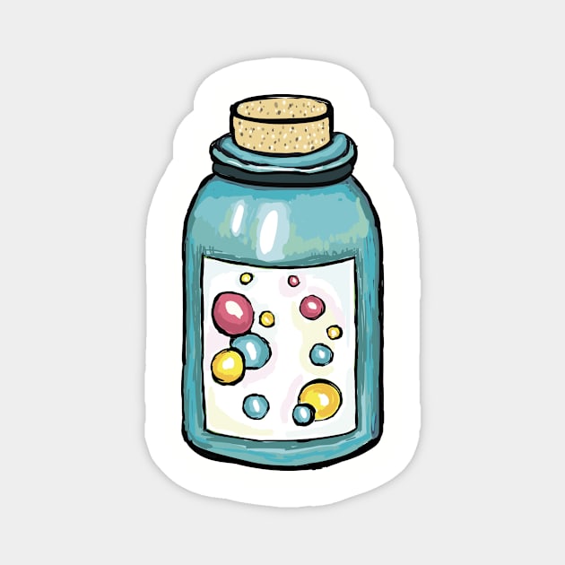 Bottle bubble Magnet by Kuhtina