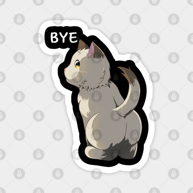 Bye, Cute Cat Butt Magnet by micho2591