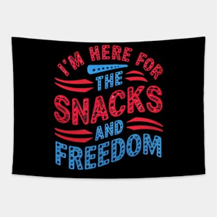 I'M Here For The Snacks and Freedom Tapestry