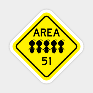 Area 51 PuPu Alien Sign Magnet