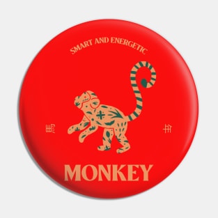 Year of The Monkey - Chinese Zodiac Pin