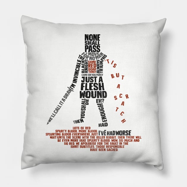 Tis But Some Text Pillow by kg07_shirts