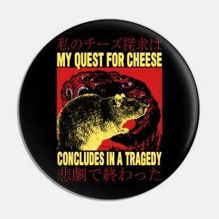 My Quest For Cheese Rat Japanese Pin