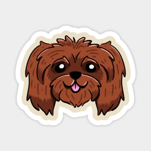 Brown mid haired shih tzu Magnet