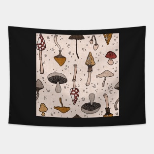 Linen Mushrooms Tapestry