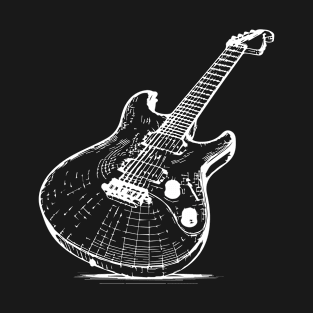 the guitar wireframes design T-Shirt