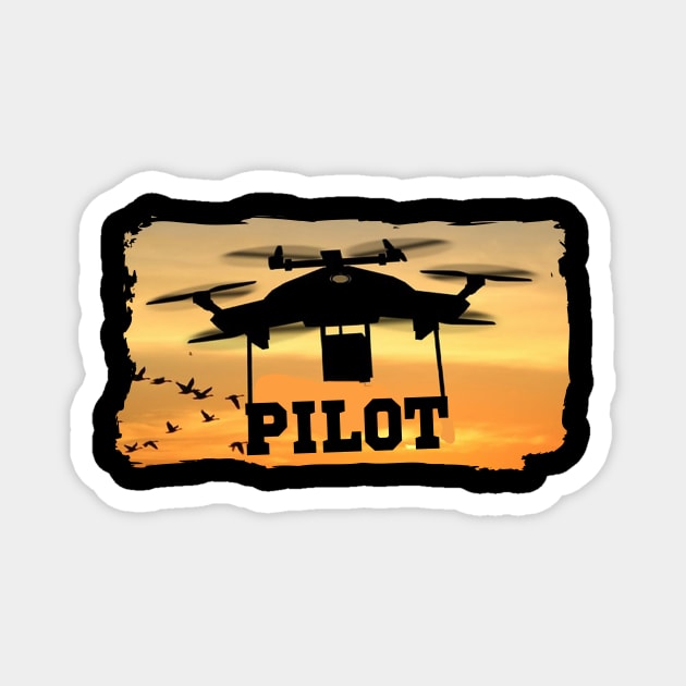 Drone Pilot Sunset Magnet by outrigger