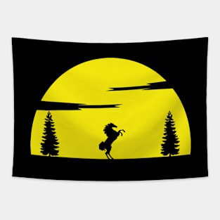 prancing horse silhouette Tapestry