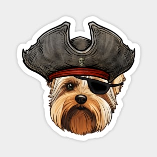 Funny Pirate Biewer Terrier Dog Magnet