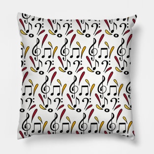 Music Notes | Musical | Warm Palette Pillow