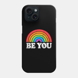 LGBTQ Be You Gay Pride LGBT Ally Flag Retro Phone Case