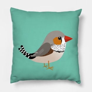 Zebra finch vector Pillow