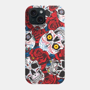 Scary Skeletons & Roses Phone Case