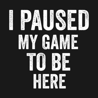 i paused my game to be here shirt, best funny shirt, funny saying shirt, humor gift, best videos game T-Shirt