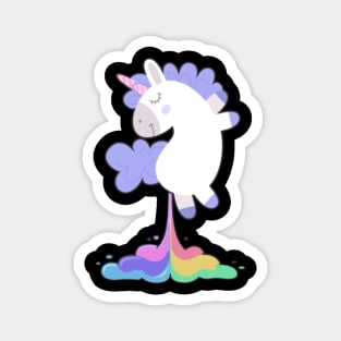 Funny Unicorn Rainbow Birthday Fart Shirt - Gift Magnet