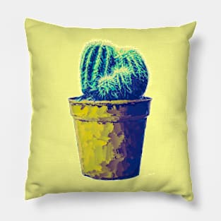 One cactus in a pot Pillow