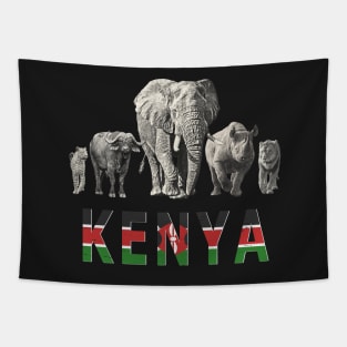 Africa's Big Five Kenya Pride Wildlife Tapestry