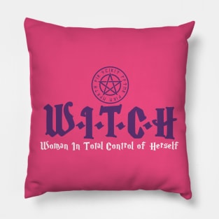 Witch Woman in total control of herself Pillow