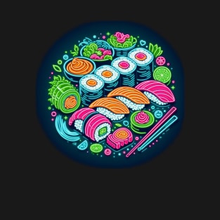 Cyber Punk Sushi Men Women Japanese T-Shirt