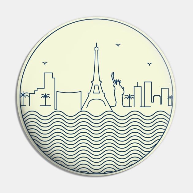 Las Vegas Stamp Design Pin by kursatunsal