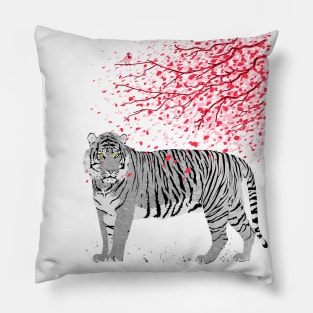 Cherry tree Tiger Pillow